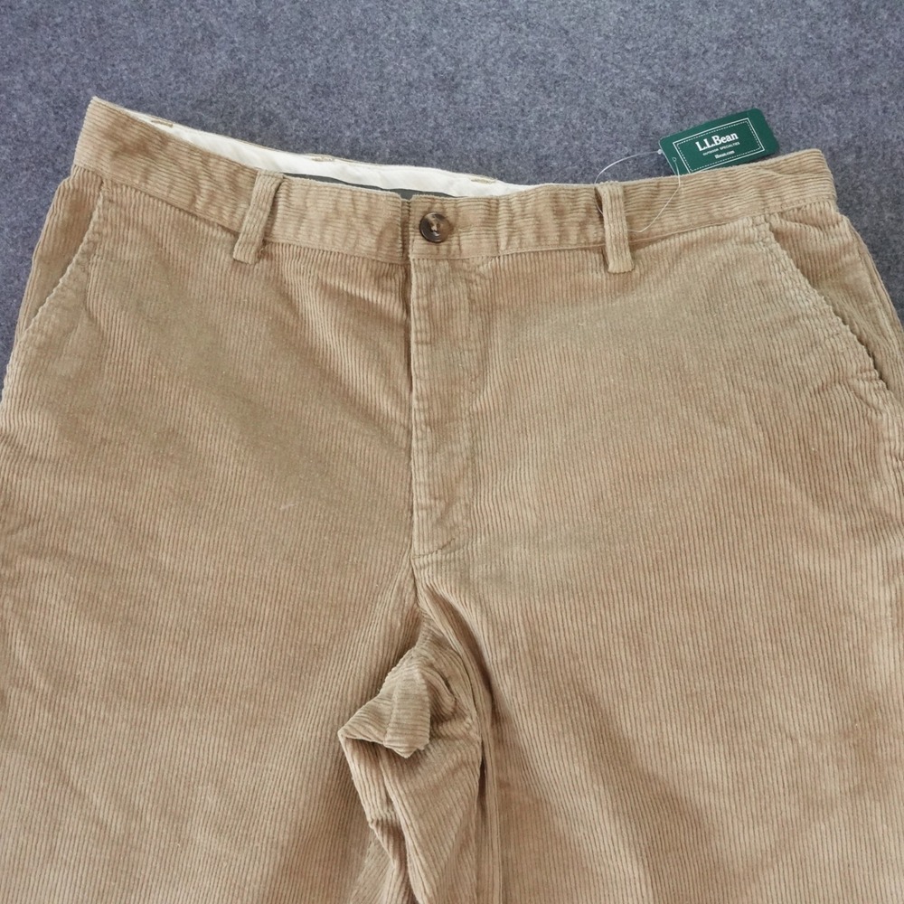 Lot of 2 LL Bean Stretch Country Corduroy Pants 35x30 Classic Fit Khaki Grey NWT - Picture 4 of 10